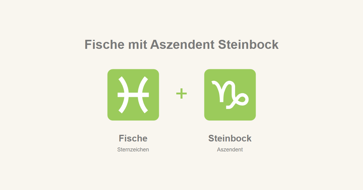 Fische als Sternzeichen und Steinbock als Aszendent