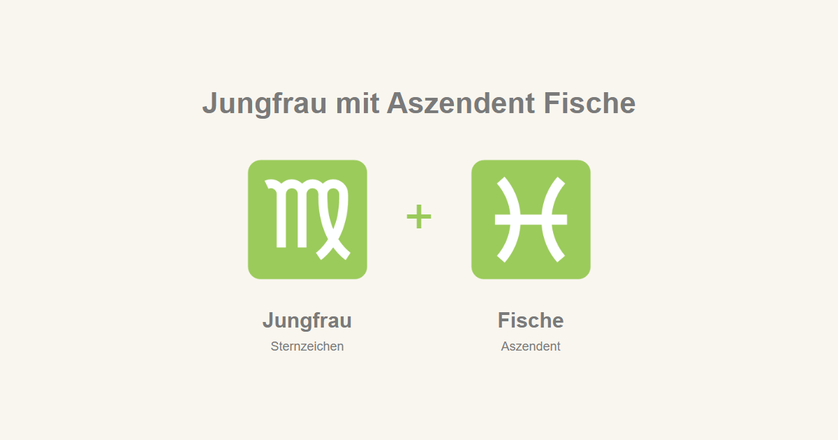 Jungfrau als Sternzeichen und Fische als Aszendent