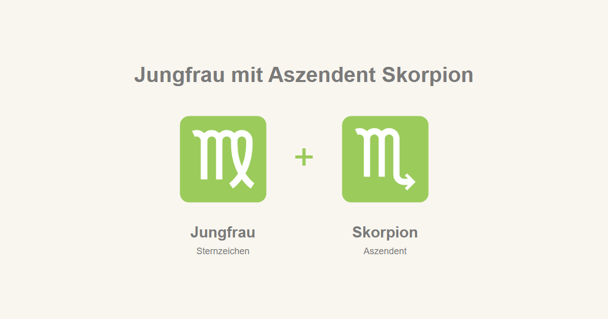 Jungfrau als Sternzeichen und Skorpion als Aszendent