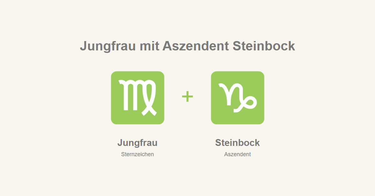 Jungfrau als Sternzeichen und Steinbock als Aszendent