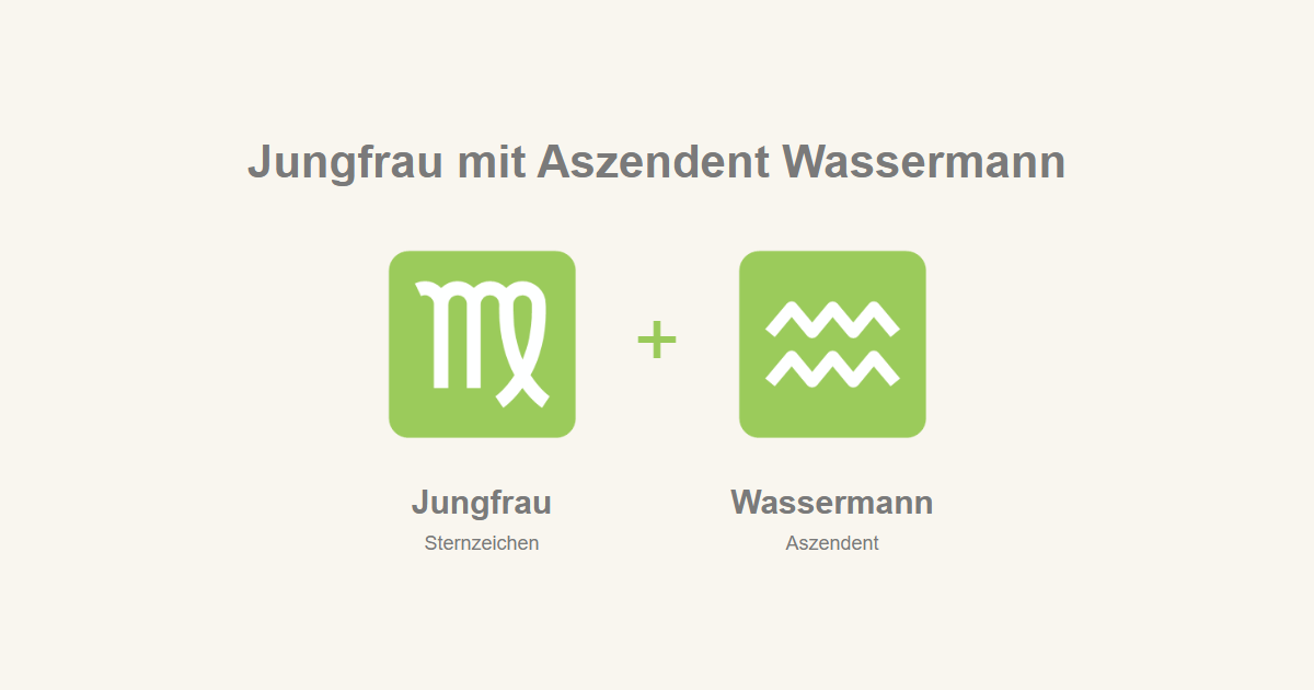 Jungfrau als Sternzeichen und Wassermann als Aszendent