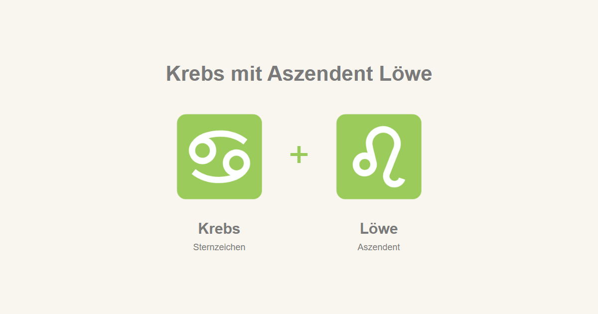 Krebs als Sternzeichen und Löwe als Aszendent