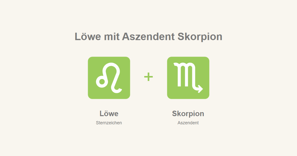Löwe als Sternzeichen und Skorpion als Aszendent