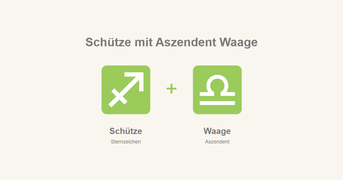 Schütze als Sternzeichen und Waage als Aszendent
