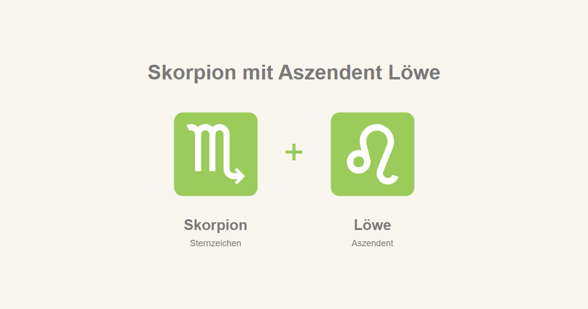 Skorpion als Sternzeichen und Löwe als Aszendent