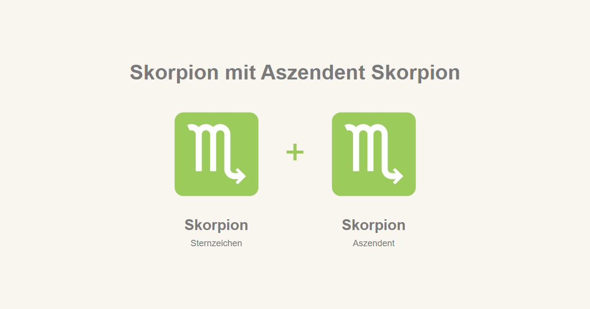 Skorpion als Sternzeichen und Skorpion als Aszendent