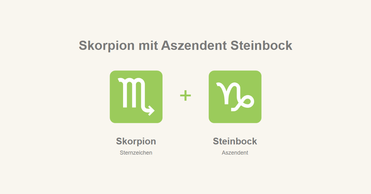 Skorpion als Sternzeichen und Steinbock als Aszendent