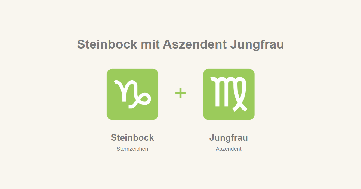 Steinbock als Sternzeichen und Jungfrau als Aszendent