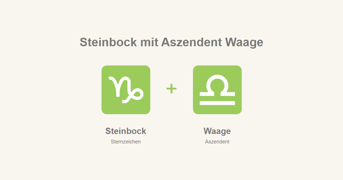 Steinbock als Sternzeichen und Waage als Aszendent
