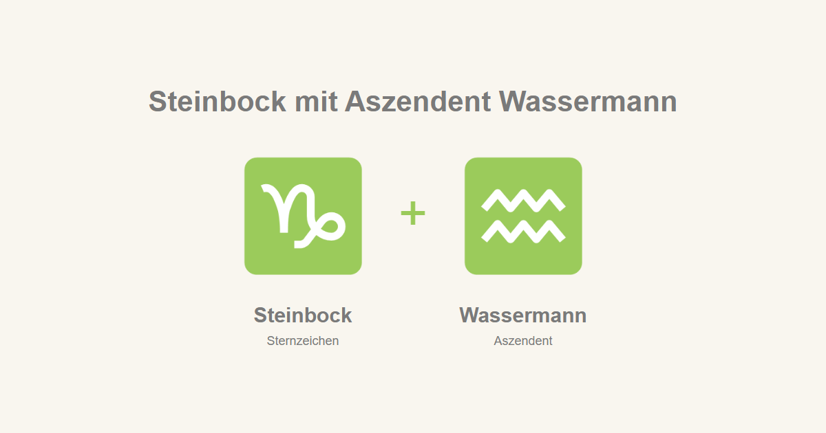 Steinbock als Sternzeichen und Wassermann als Aszendent