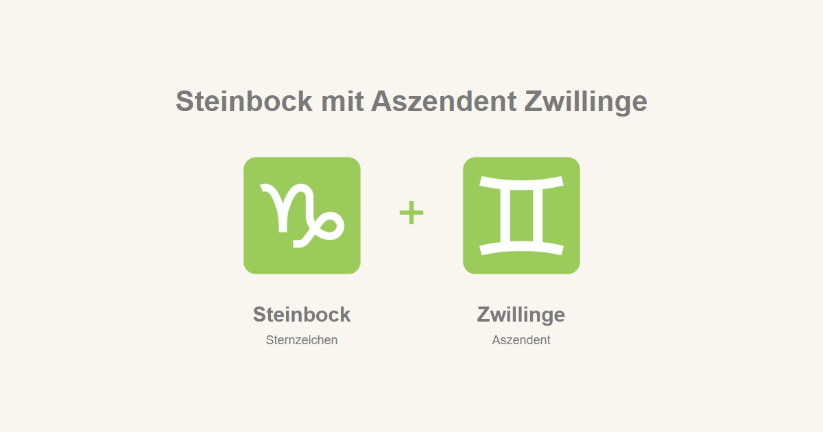 Steinbock als Sternzeichen und Zwillinge als Aszendent