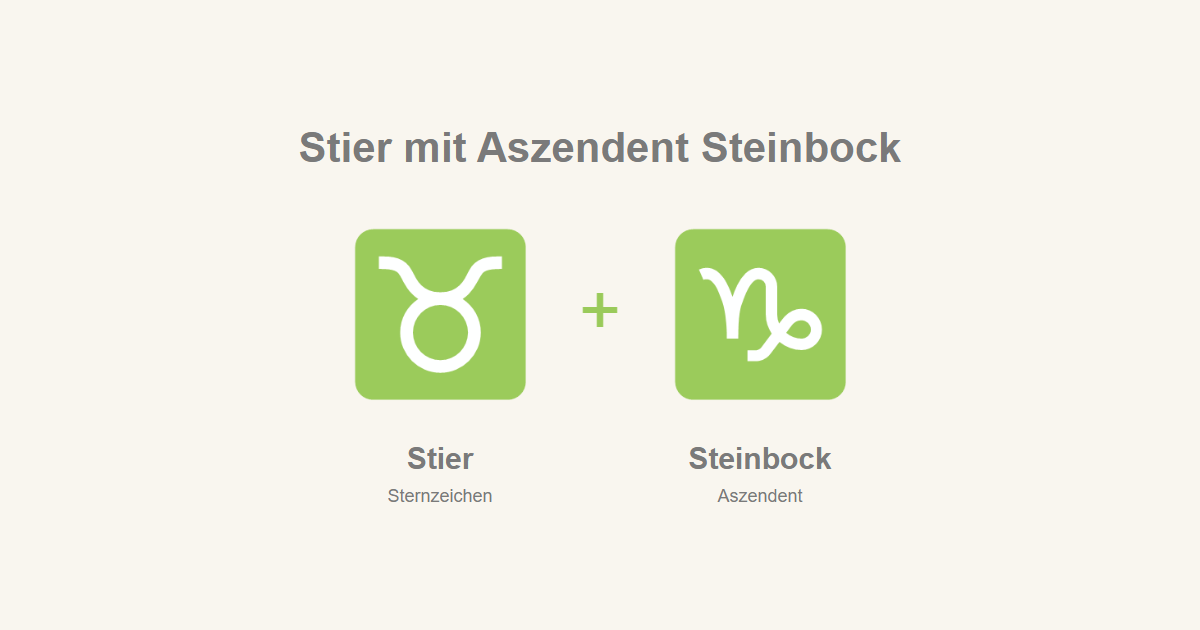 Stier als Sternzeichen und Steinbock als Aszendent