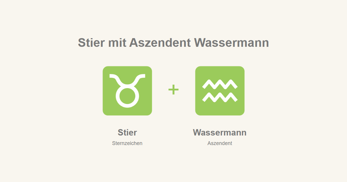 Stier als Sternzeichen und Wassermann als Aszendent