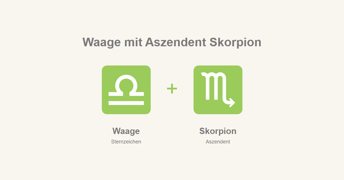 Waage als Sternzeichen und Skorpion als Aszendent