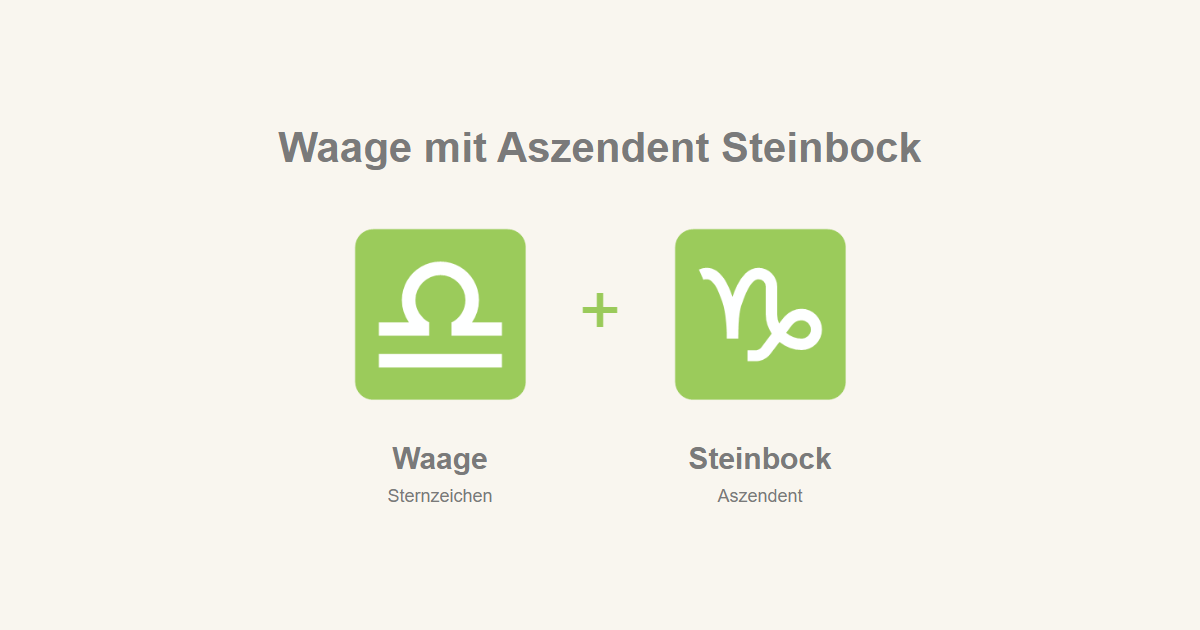Waage als Sternzeichen und Steinbock als Aszendent