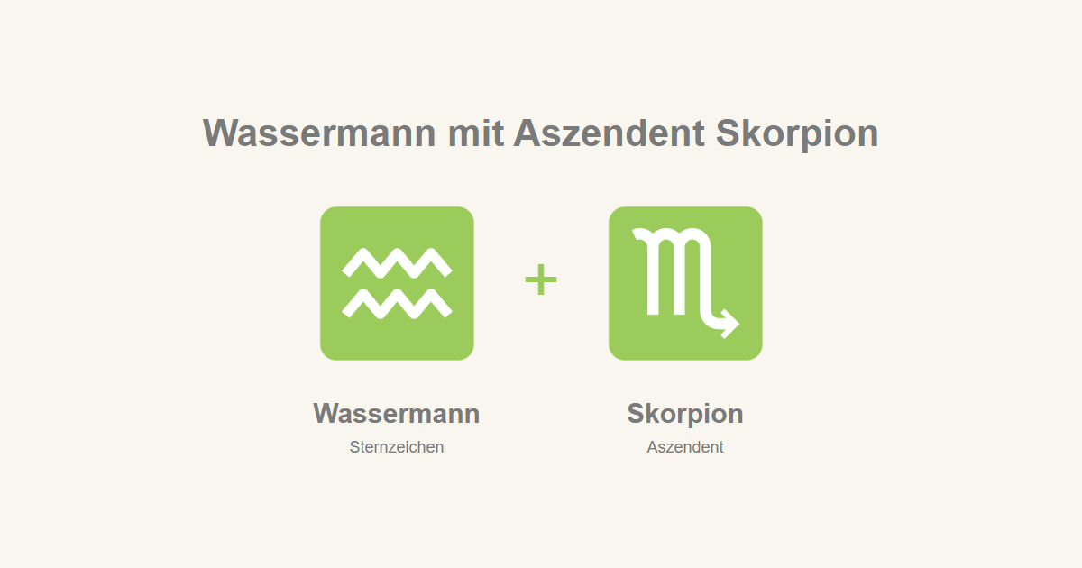 Wassermann als Sternzeichen und Skorpion als Aszendent