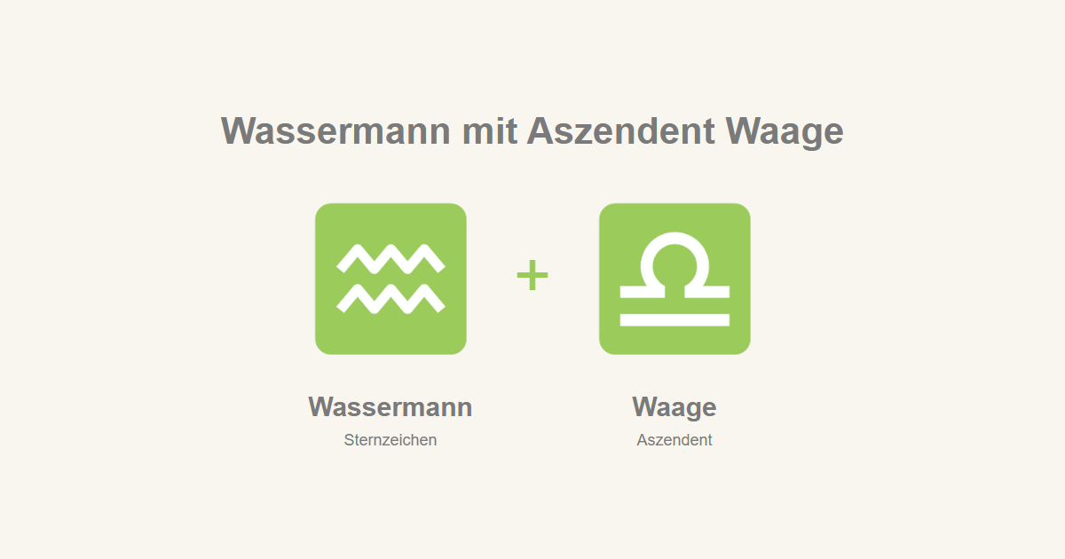 Wassermann als Sternzeichen und Waage als Aszendent