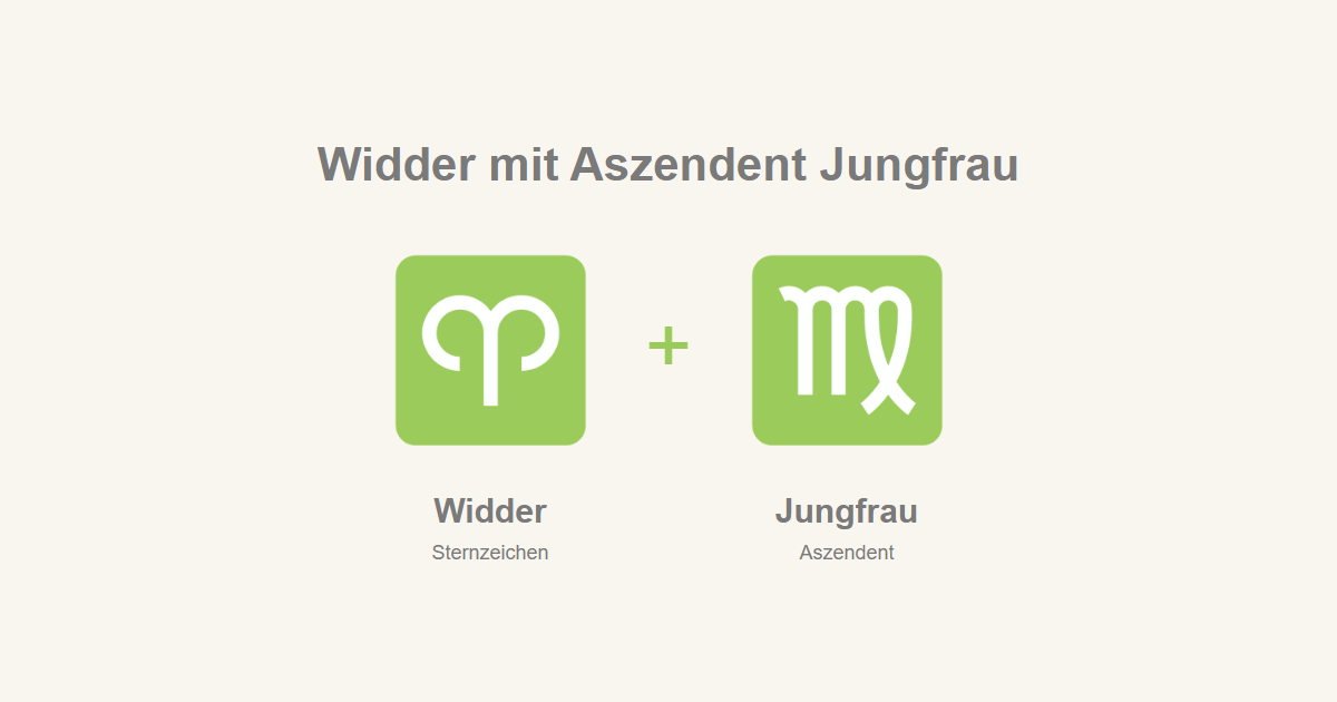 Widder als Sternzeichen und Jungfrau als Aszendent