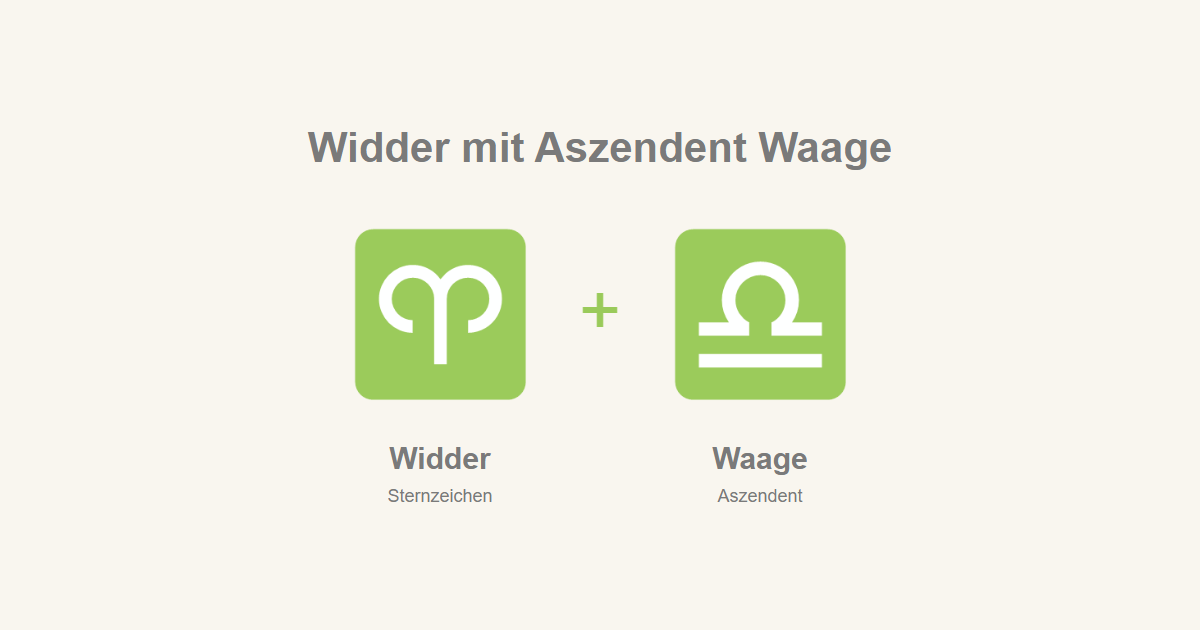 Widder als Sternzeichen und Waage als Aszendent