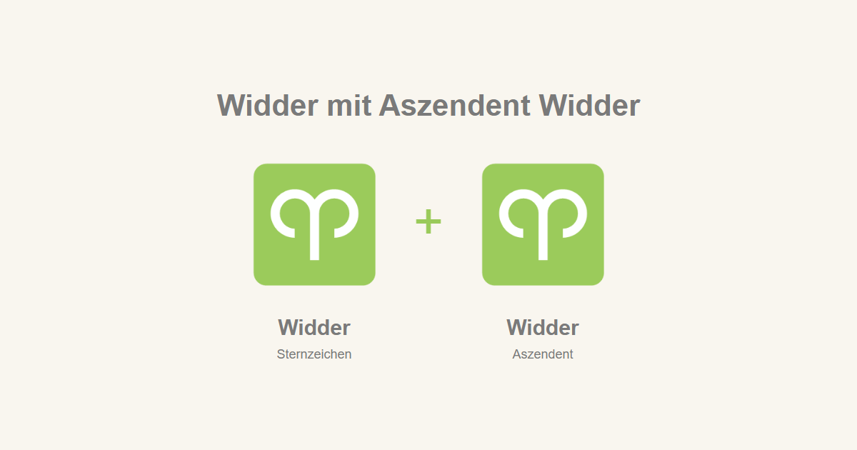 Widder als Sternzeichen und Widder als Aszendent